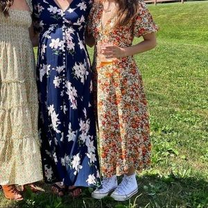 Faithfull the Brand Midi Dress Floral Print